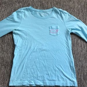 Vineyard Vines blue and pink long sleeve